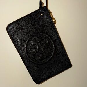 Tory Burch Black Leather Wristlet
